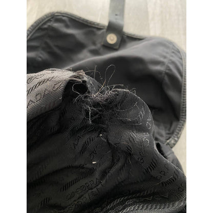 Vintage Prada Black Nylon Vela Backpack