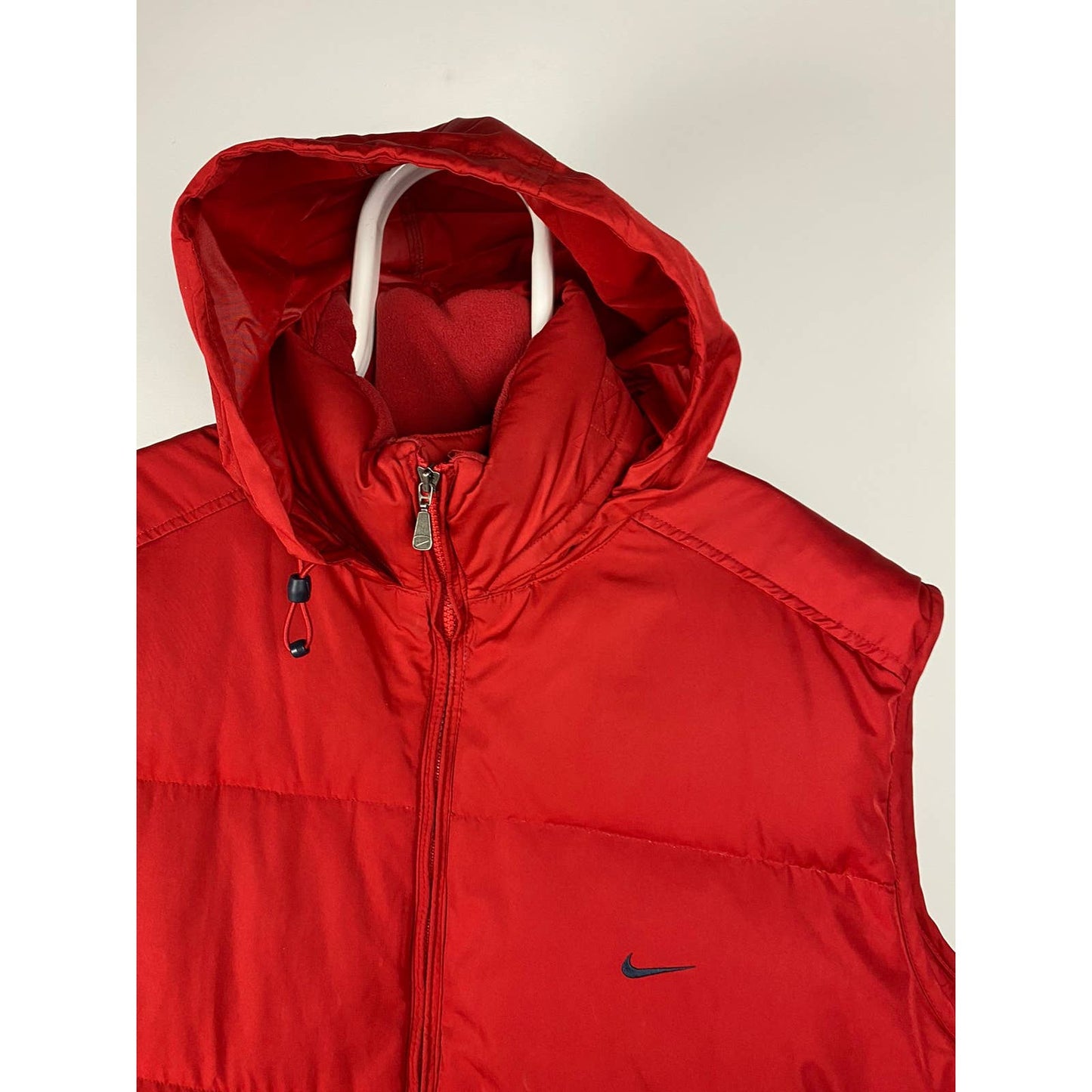 Nike vintage red puffer vest small swoosh duck down 2000s