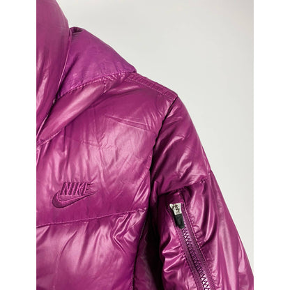 Nike vintage Pink / Purple puffer jacket small swoosh