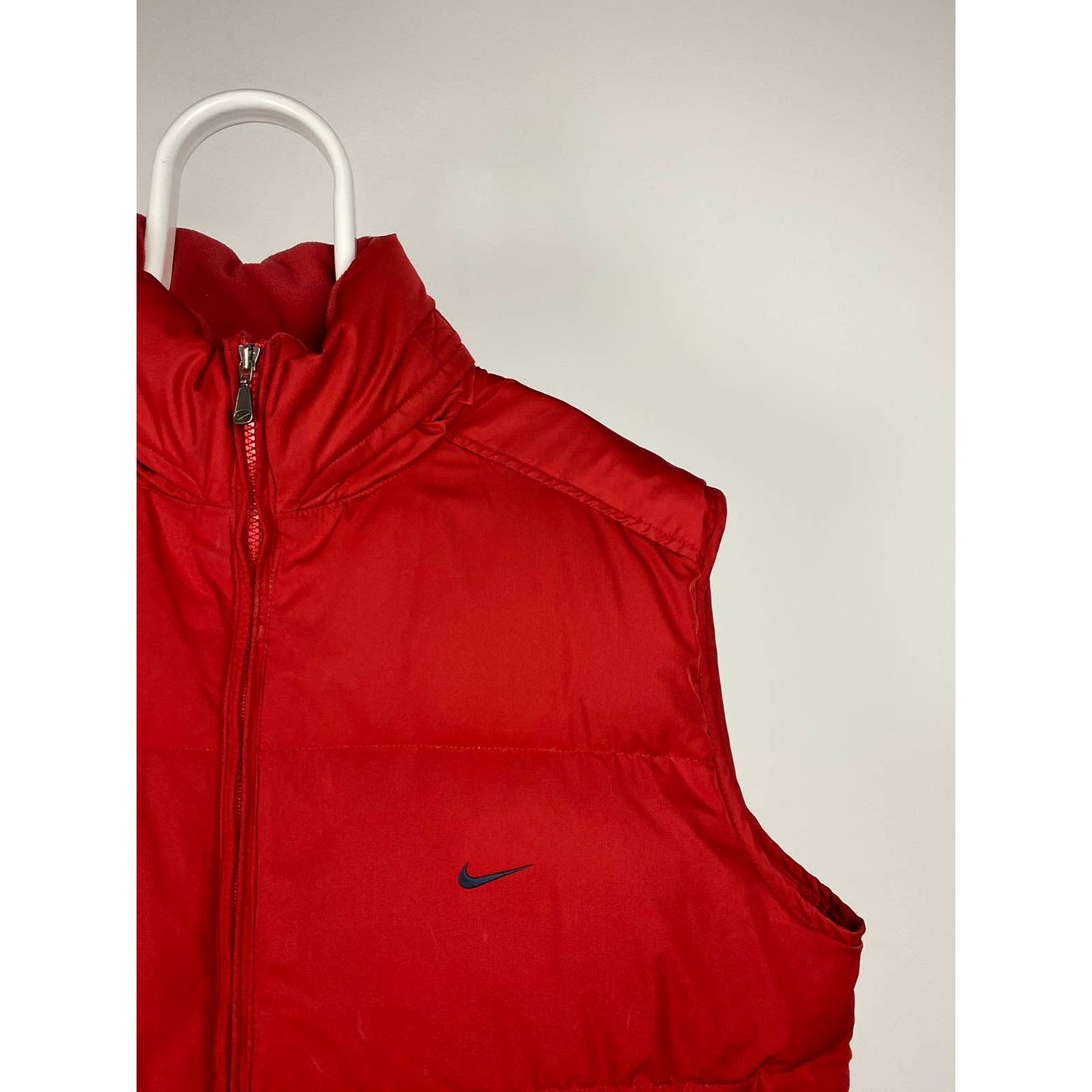 Nike vintage red puffer vest small swoosh duck down 2000s