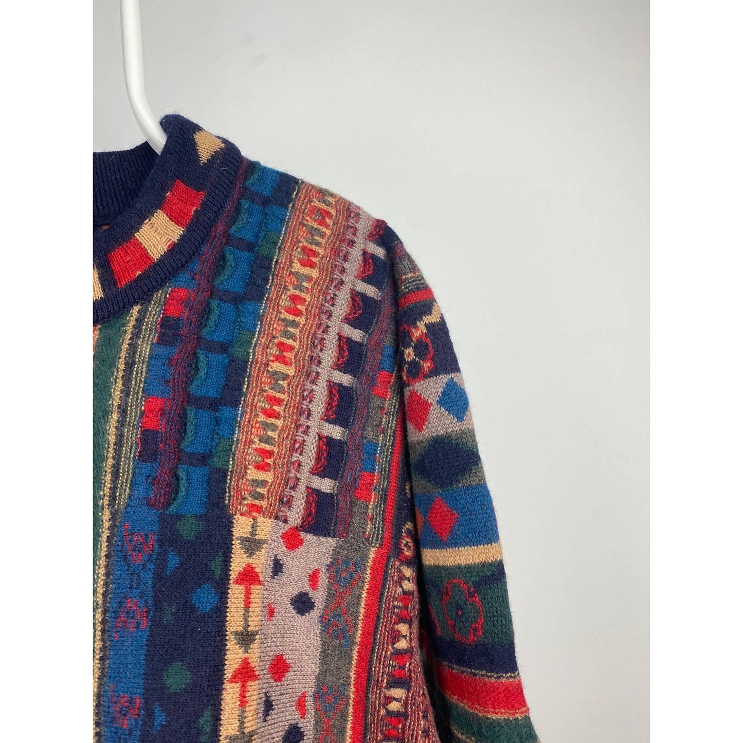Coogi sweater vintage red green multicolor knit Australia
