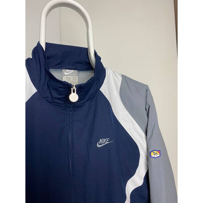 Nike TN vintage navy grey track jacket small logo 2000s