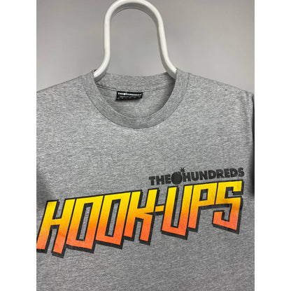 Hookups x The Hundreds spell out T-shirt grey skate