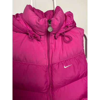 Nike vintage pink puffer vest 2000s small swoosh