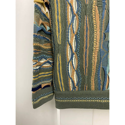 Missoni sweater vintage Coogi style green cable knit