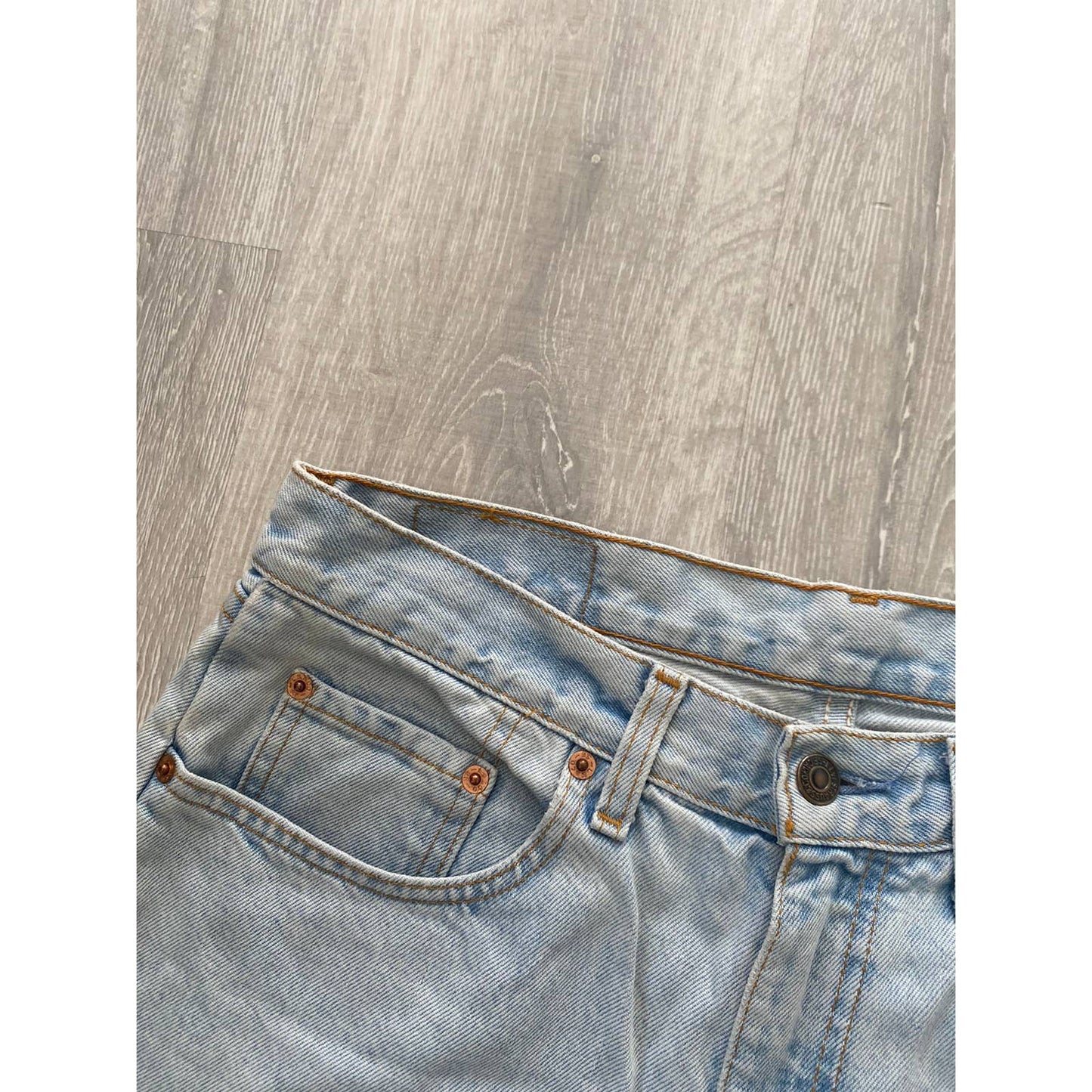 90s Levi’s 615 02 vintage Orange tab baby blue jeans denim