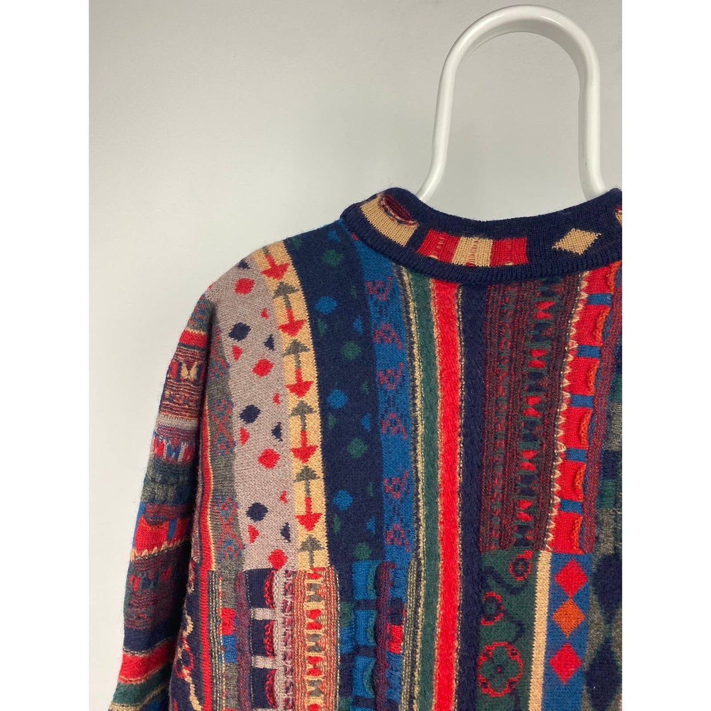 Coogi sweater vintage red green multicolor knit Australia