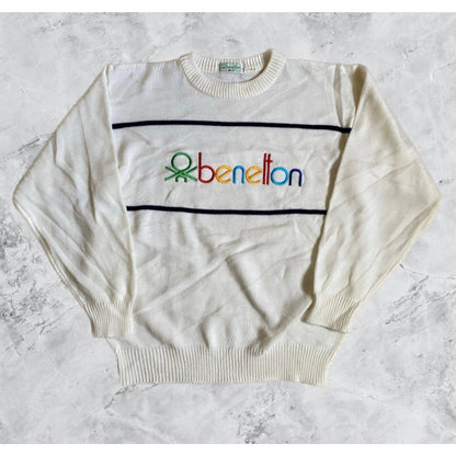 Benetton vintage sweater big logo multicolor united colors