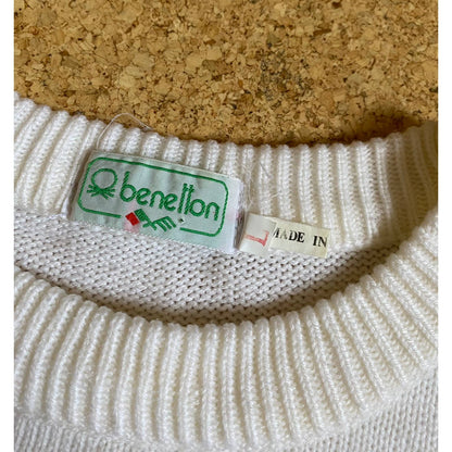 Benetton vintage sweater big logo multicolor united colors