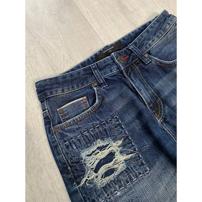 Represent patchwork selvedge jeans vintage blue navy