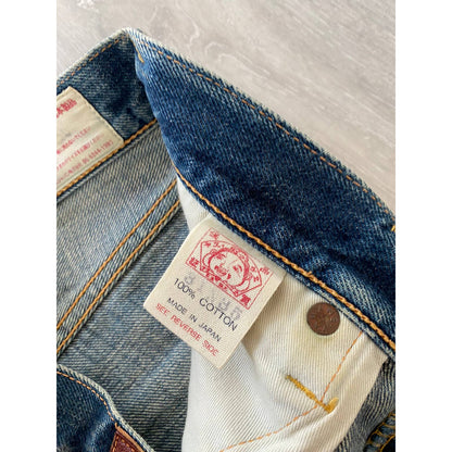 Evisu vintage daicock jeans black big logo selvedge denim