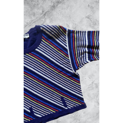 Sonia Rykiel Paris vintage navy sweater striped multicolor