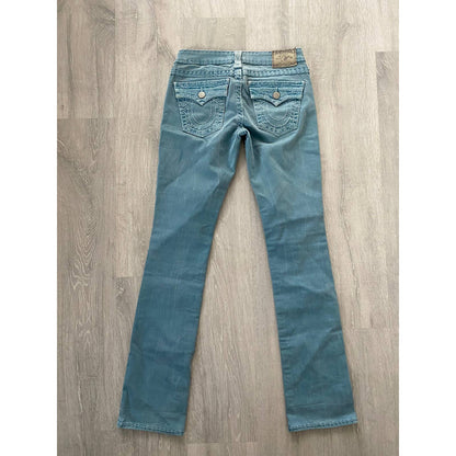 True Religion vintage blue jeans denim thick stitching
