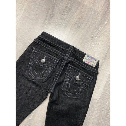 True Religion black jeans denim slim Y2K