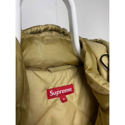 Supreme Team Puffy Jacket Gold big logo flags