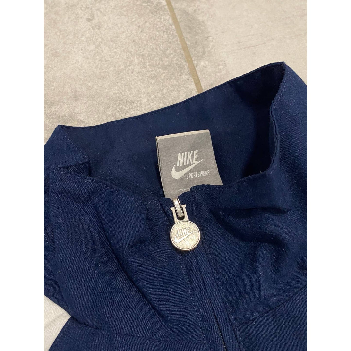 Nike TN vintage navy grey track jacket small logo 2000s