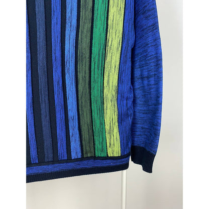 Carlo Colucci sweater vintage cardigan blue Coogi style