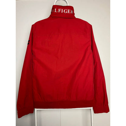 Tommy Hilfiger red windbreaker jacket small logo flag