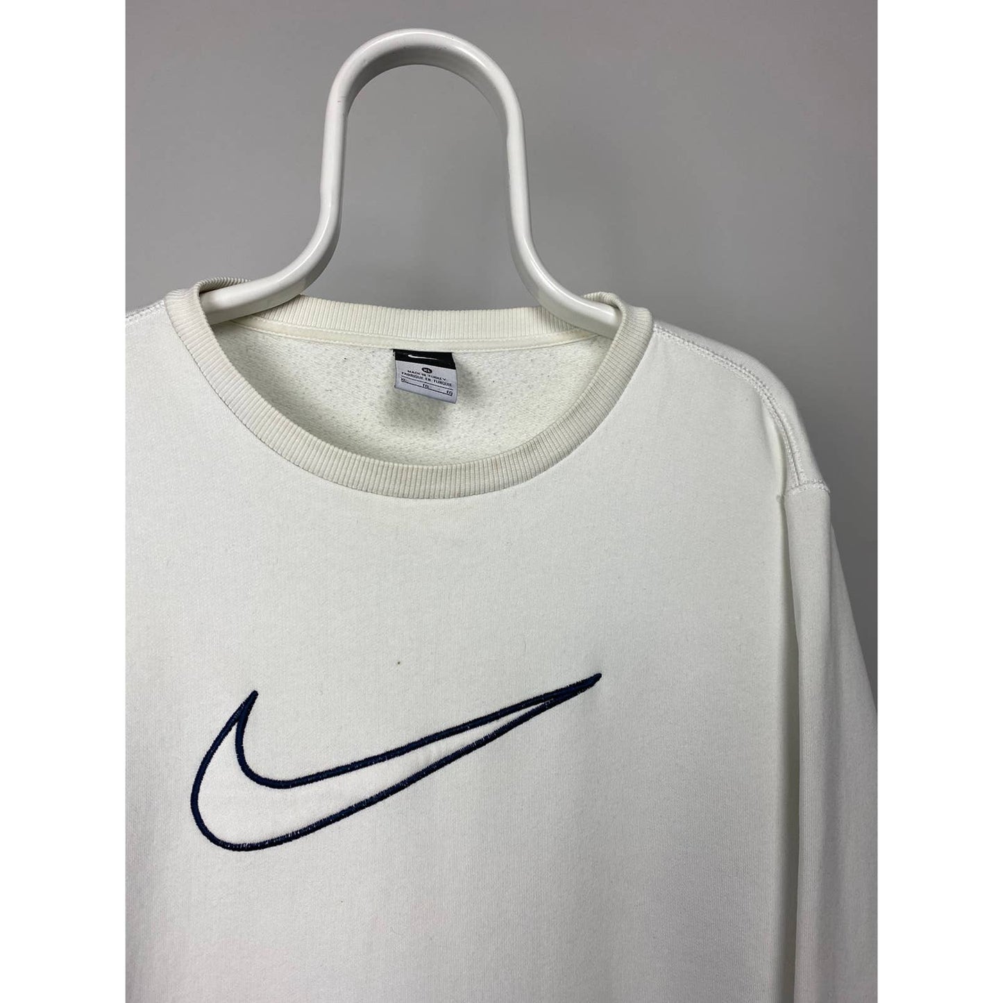 Nike big center swoosh sweatshirt white vintage style