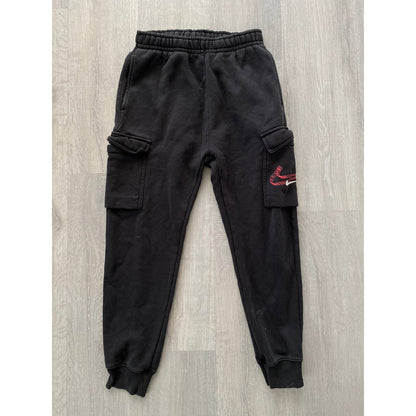 Nike vintage black cargo sweat pants red big swoosh