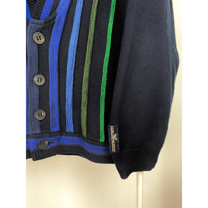 Carlo Colucci sweater vintage cardigan blue Coogi style