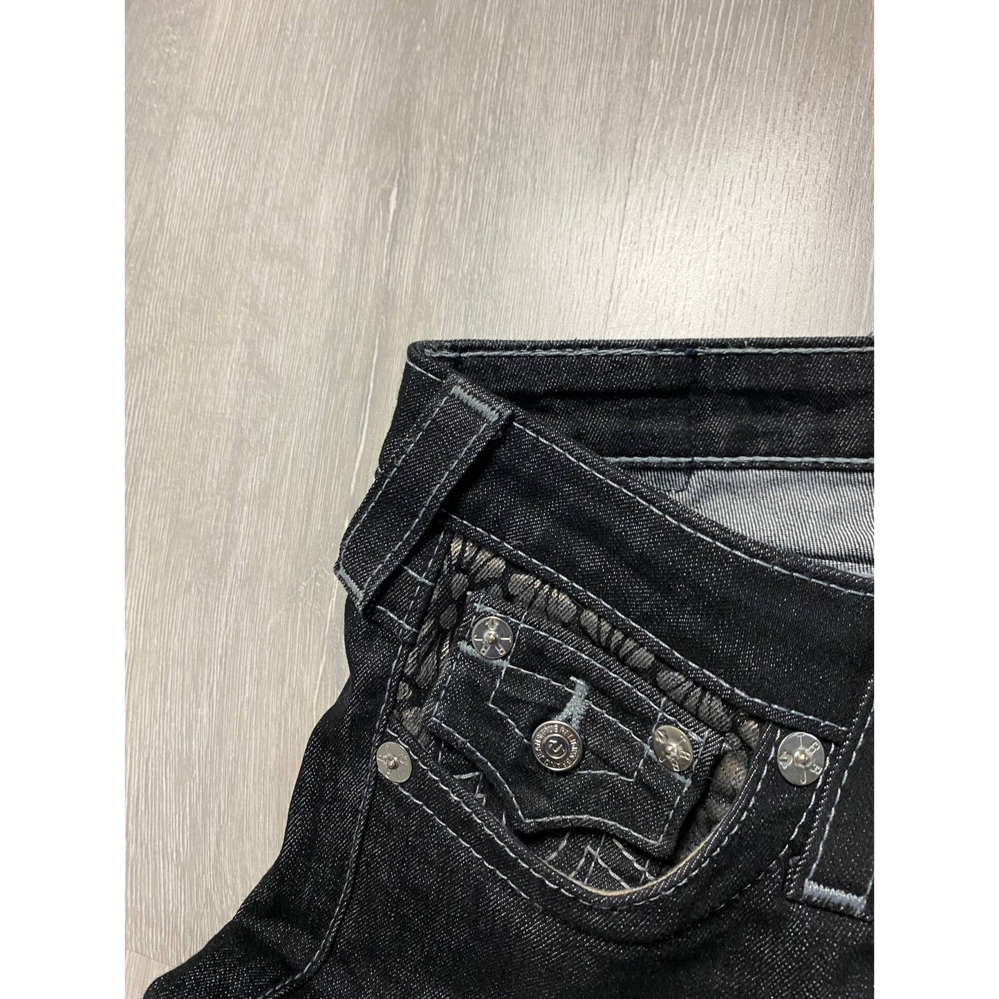 True Religion black jeans denim slim Y2K