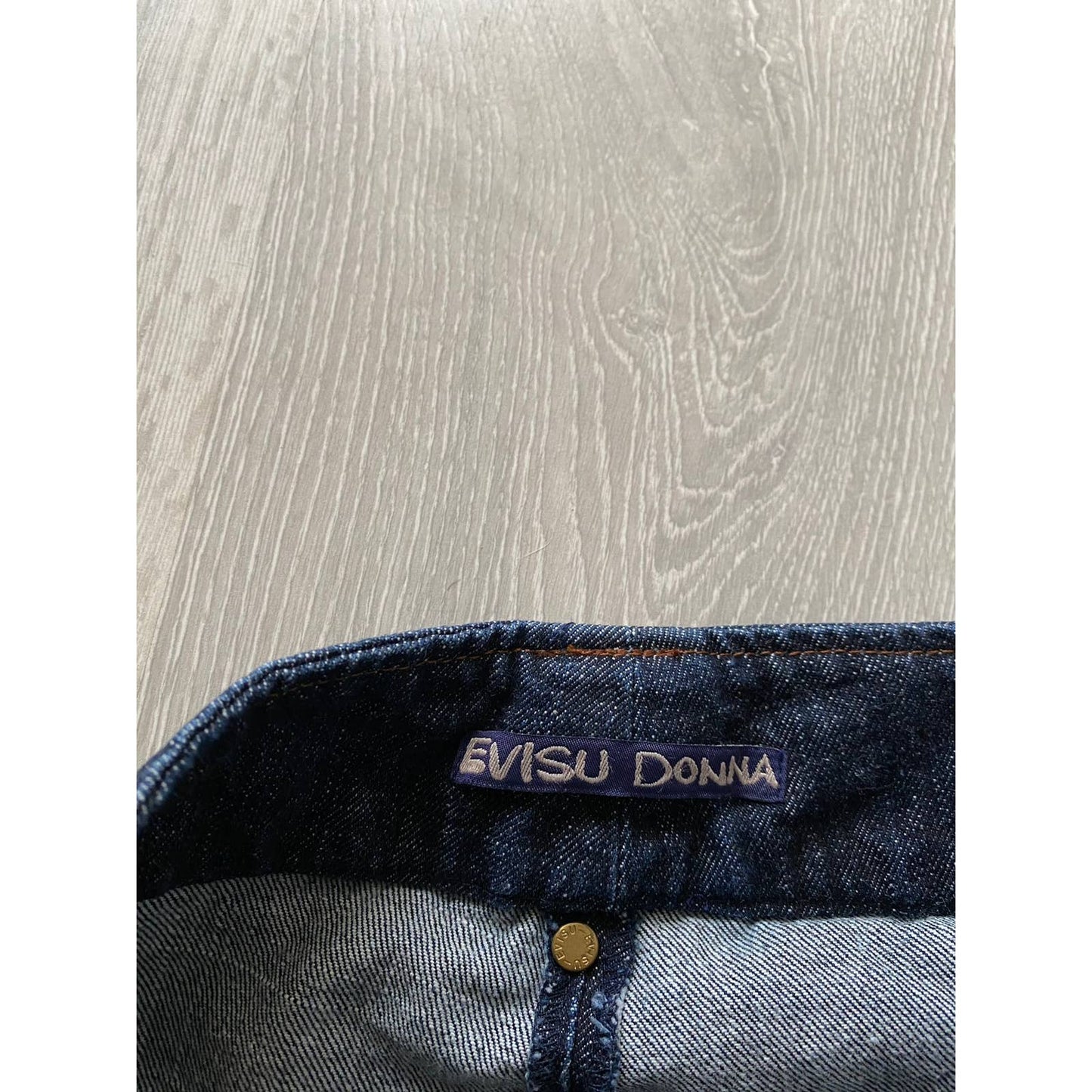 Evisu Donna vintage navy jeans Pink seagull