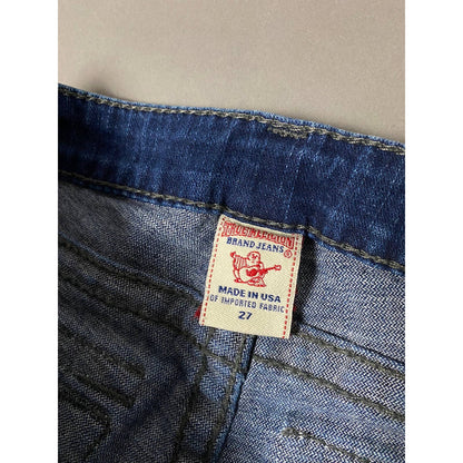 True Religion vintage navy jeans fat stitching made in USA