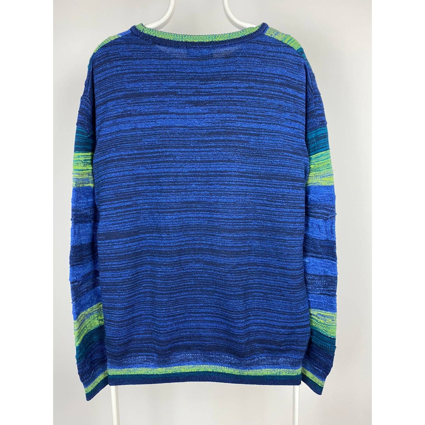 Carlo Colucci vintage blue sweater cable knit Coogi style