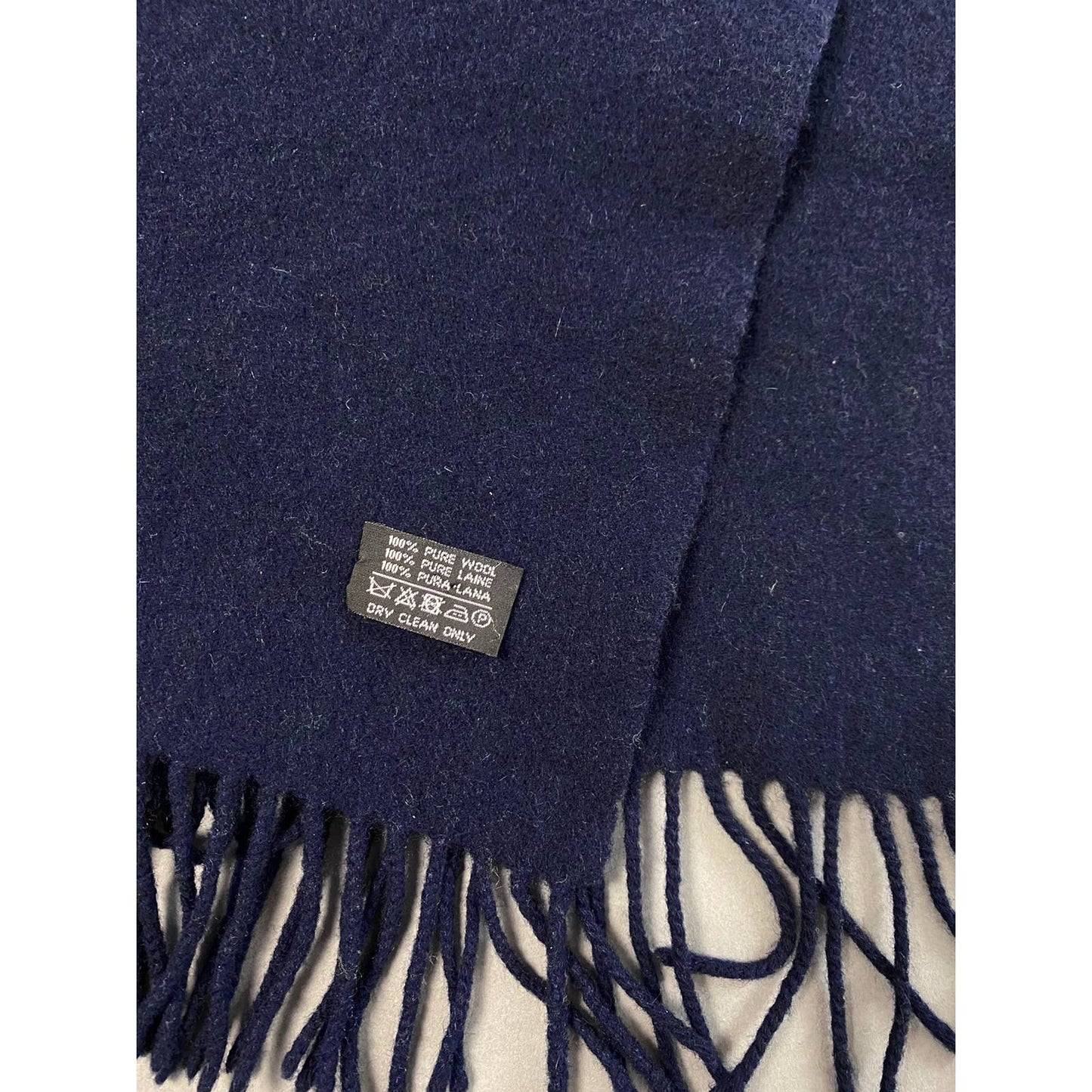 90s Yves Saint Laurent vintage YSL navy woollen scarf