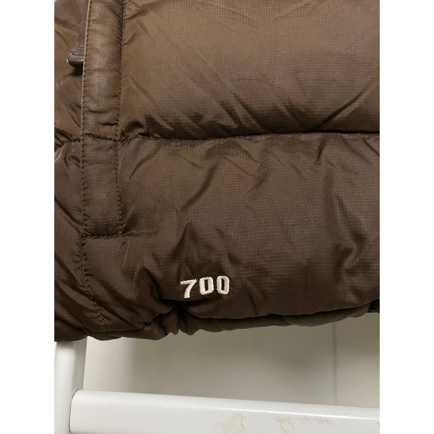 The North Face vintage brown puffer vest 700 nuptse kendall