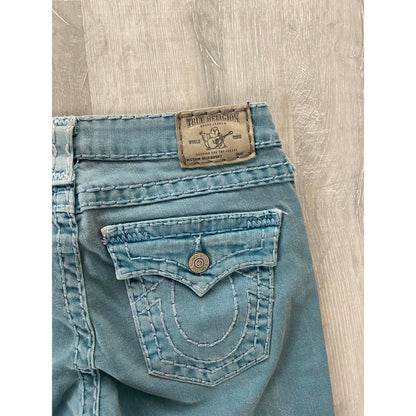 True Religion vintage blue jeans denim thick stitching