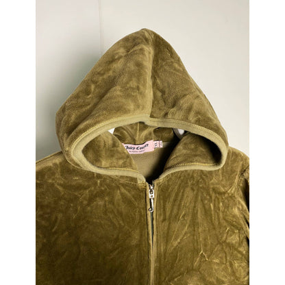 Juicy Couture vintage gold zip hoodie big logo Y2K