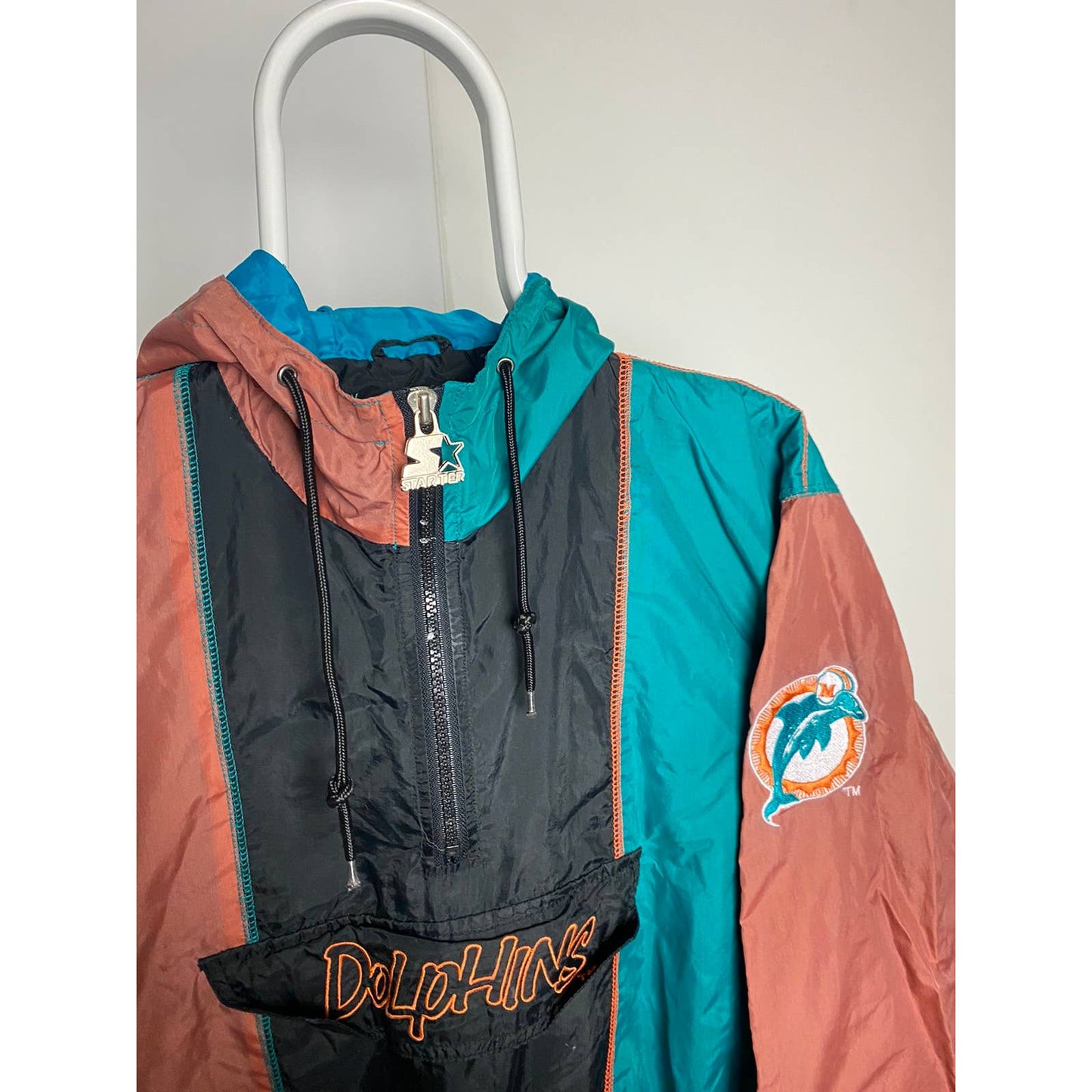 Miami Dolphins vintage big logo starter anorak jacket