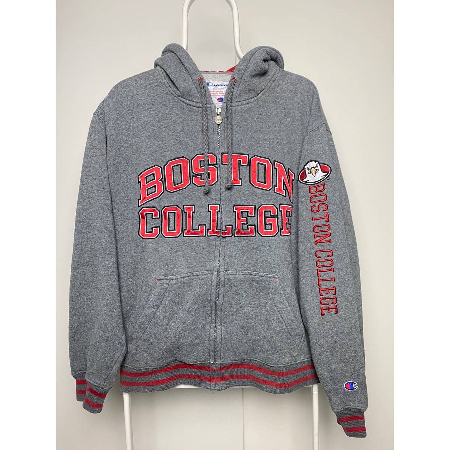Boston Collage vintage champion hoodie big logo sweatshirt