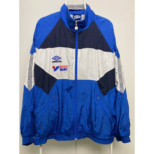 90s Umbro vintage blue windbreaker jacket