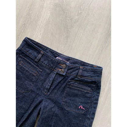 Evisu Donna vintage navy jeans Pink seagull