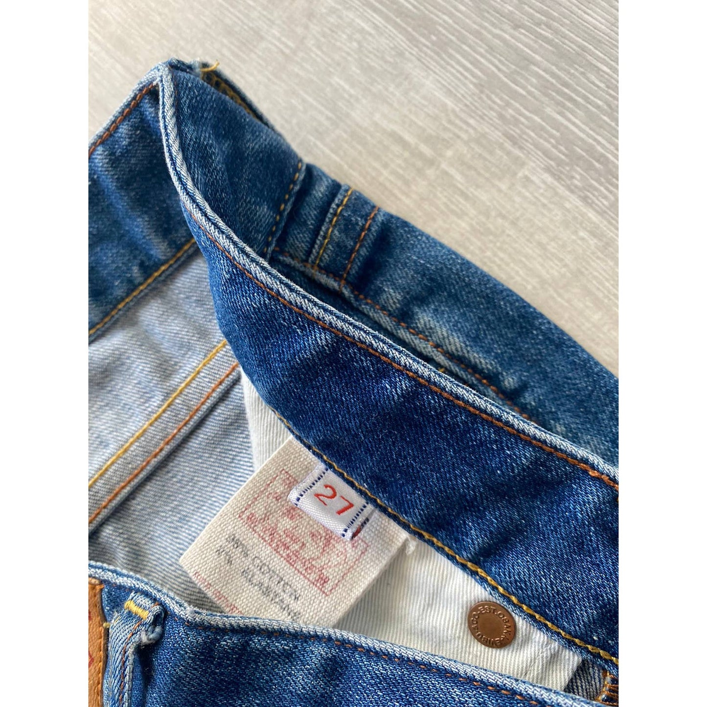 Evisu Japan vintage blue jeans no logo denim pants