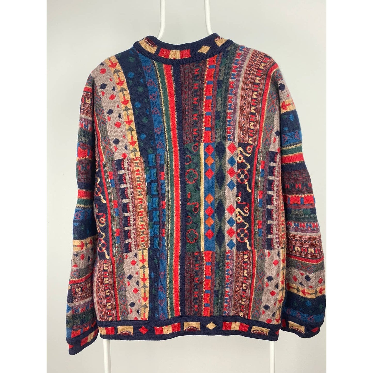 Coogi sweater vintage red green multicolor knit Australia