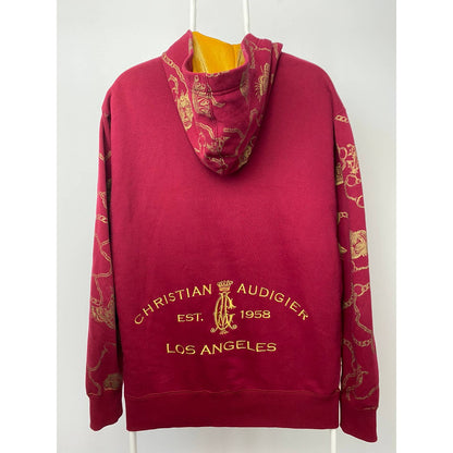 Ed Hardy zip hoodie vintage redsweatshirt Christian Audiger