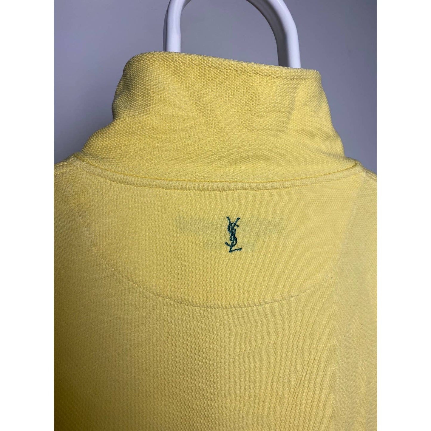 Yves Saint Laurent vintage yellow quarter zip sweatshirt YSL