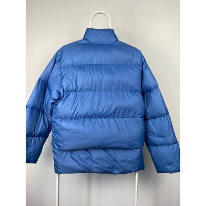 Nike vintage blue puffer jacket small logo 2000s