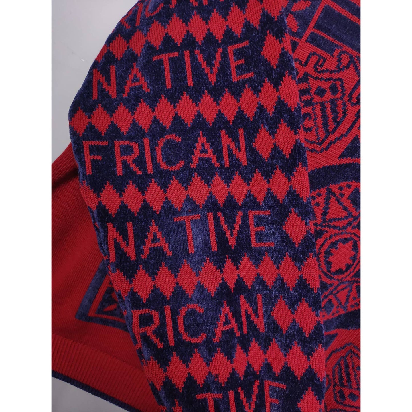 Modigliani Italian Designer sweater african red Coogi style