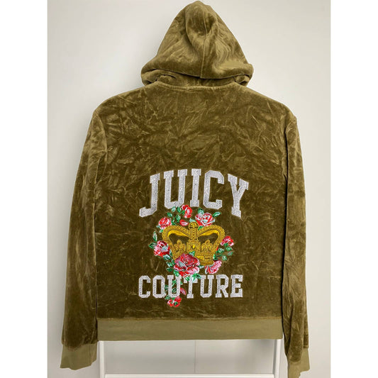 Juicy Couture vintage gold zip hoodie big logo Y2K