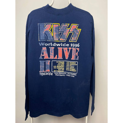 Kiss Alive 2 1996 vintage navy sweatshirt tour