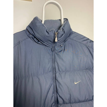 Nike vintage grey puffer vest small swoosh 2000s