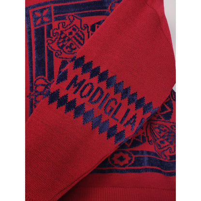 Modigliani Italian Designer sweater african red Coogi style