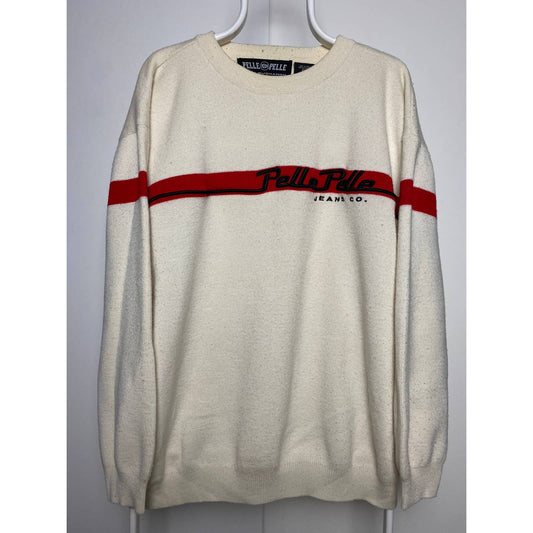 90s Pelle Pelle vintage white / cream sweater