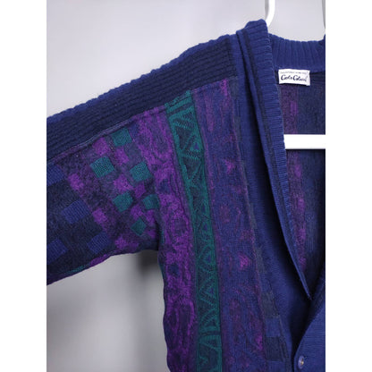 Carlo Colucci vintage cardigan multicolor COOGI type knit