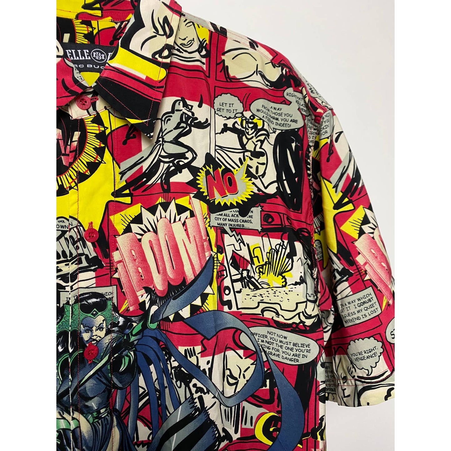 90s Pelle Pelle vintage full print comic shirt button up